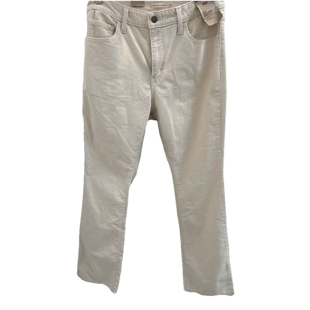 NWT Levi's 725 High Rise Bootcut Corduroy Pant W Size 31 Ivory Indie Boho Hippie - Picture 2 of 10
